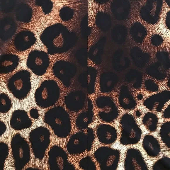 Adele May Animal Print Tank Top Womens XL Brown Black Includes Necklace Career - Picture 6 of 8